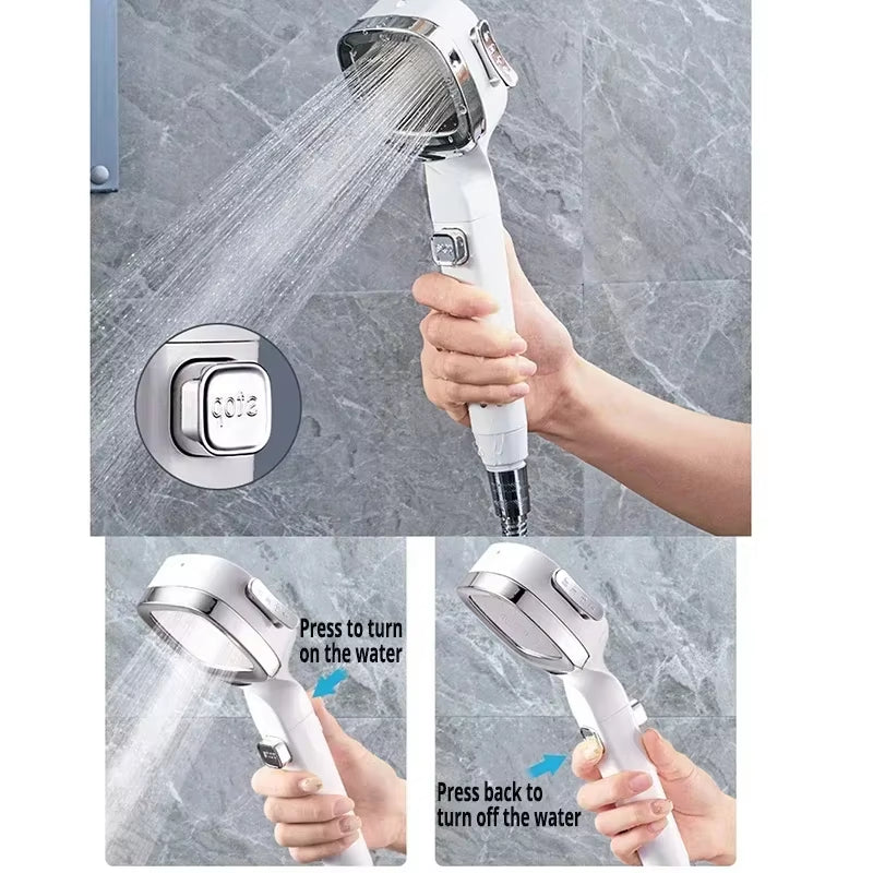 Xiaomi High Pressure Shower Head Water Saving 3-Modes Shower Heads Adjustable Water Massage Sprayer Home Bathroom Accessories